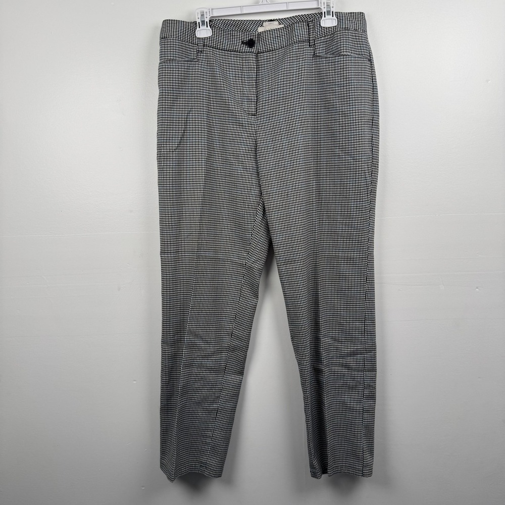 Talbots Dress Pants Womens 16 (35x28) Plaid Curvy Stretch Zip Office Workwear